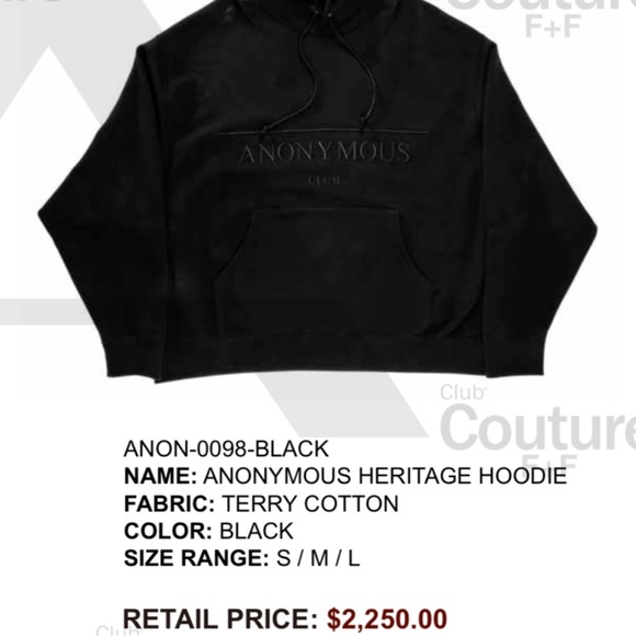 Anonymous Club Heritage Hoodie - Picture 6 of 6